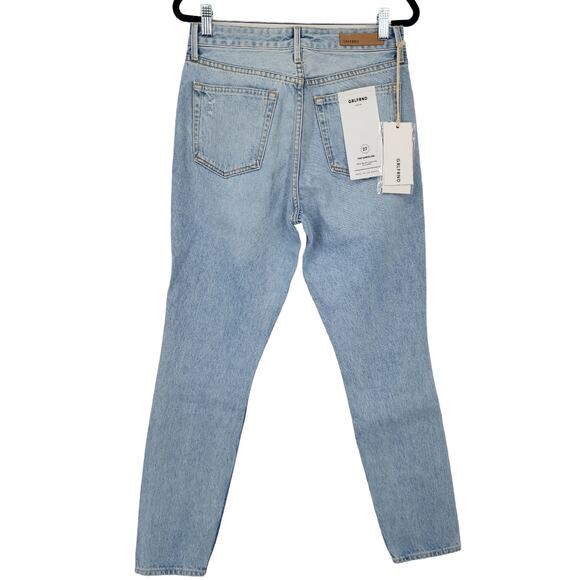 GRLFRND Button Fly Skinny Leg High Rise Distressed Karolina in Live On Size 27 - Picture 9 of 9